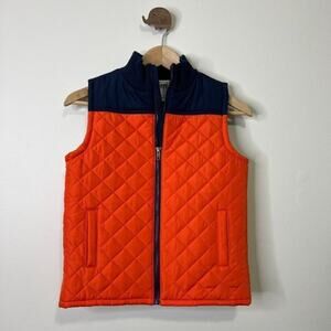 Gymboree puffer vest Navy Blue / orange Sz M